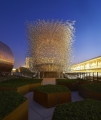 UK Pavilion at Night ©Crown Copyright, Photographer Credit - Hufton+Crow