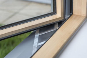 The new Hybrid frameless casement timber composite window in spruce