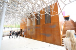 Exterior view of Senior’s Hybrid windows in the UK Pavilion at Milan Expo 2015