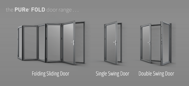 PURe folding sliding - single swing - double swing doors